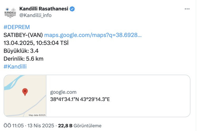 Van'da peş peşe iki deprem! - Resim : 1