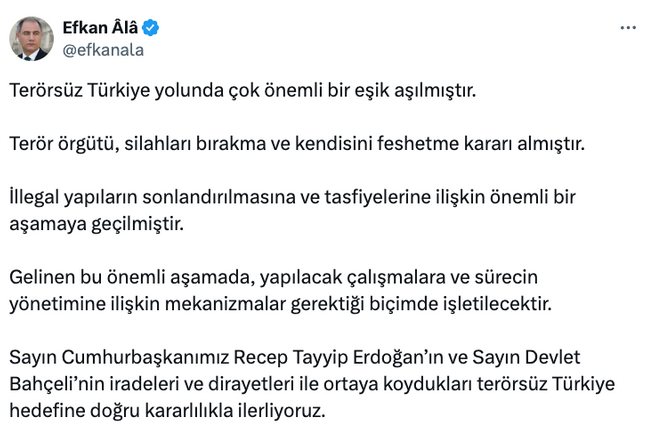 Efkan Ala’dan ‘fesih’ sonrası flaş açıklama! ‘Çok önemli bir eşik aşıldı…’ - Resim : 2