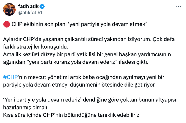 Özgür Özel yeni parti hazırlıklarına başladı! ‘Ankara'da bina bakmaya başladılar…’ - Resim : 1