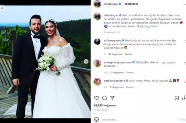 Hayranıyla evlenen Nihat Doğan'dan ilk paylaşım! "Allah'ın verdiği ödülsün" - Resim : 1