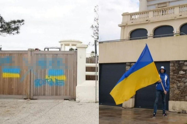 Fransa’da Ukrayna yanlıları, Putin’in eski damadının malikanesini bastı - Resim : 1