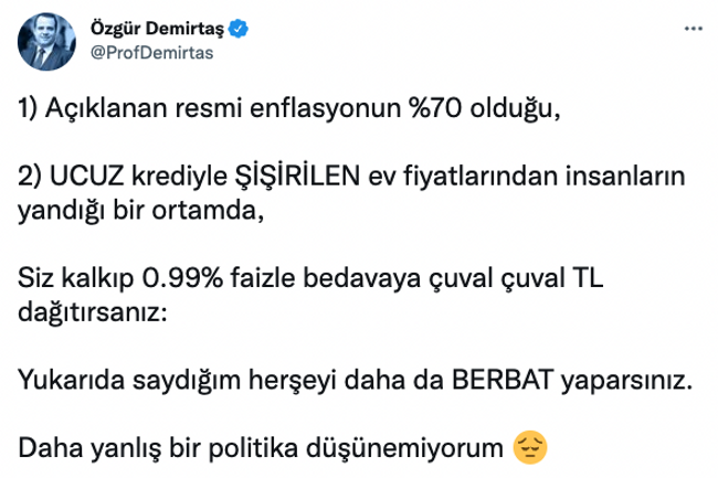 Özgür Demirtaş’tan ‘konut müjdesi’ne tepki! ‘Daha berbat yaparsınız…’ - Resim : 1