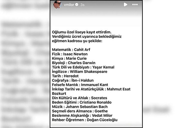 Vedat Milor özel okul fiyatlarına isyan etti: Sosyal medyadan Shakespeare'li gönderme - Resim : 1