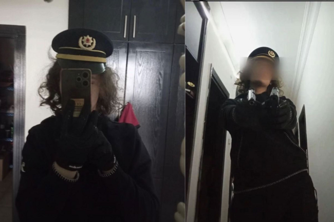 Okul saldırganına ait şok görüntüler ortaya çıktı! Polis şapkası ve silahlarla poz... - Resim : 1