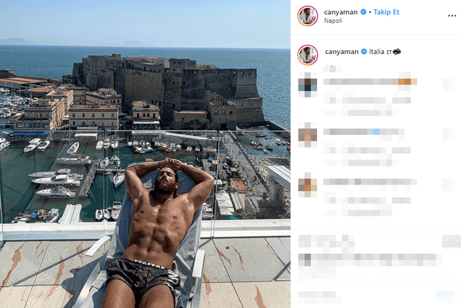 Can Yaman'ın yarı çıplak pozuna Ebru Polat'tan olay yorum! - Resim : 1