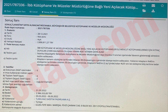 İBB, Sabah grubuna ihale verdi - Resim : 1