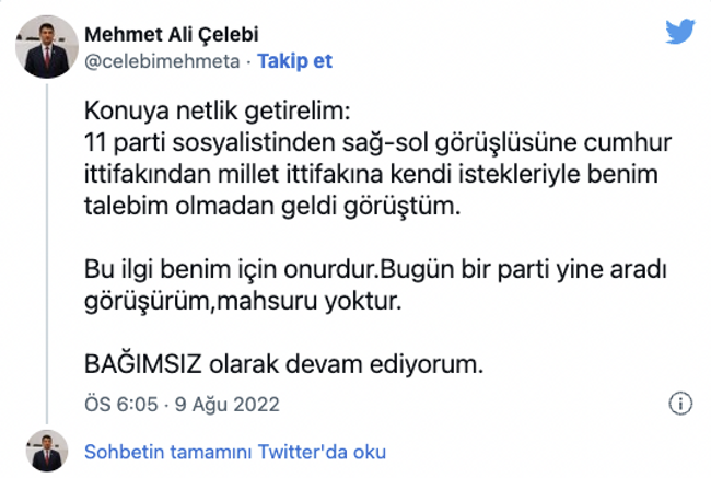 AK Parti'ye katılacağı iddia edilmişti: Mehmet Ali Çelebi kararını verdi! "11 parti ile görüştüm..." - Resim : 1