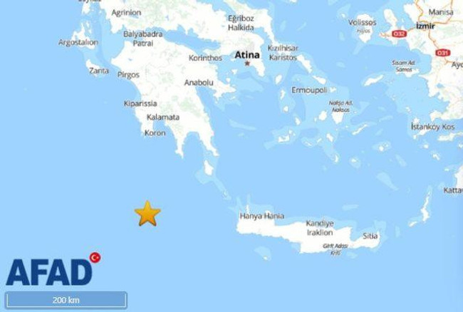 Akdeniz'de korkutan büyüklükte deprem! AFAD duyurdu - Resim : 1