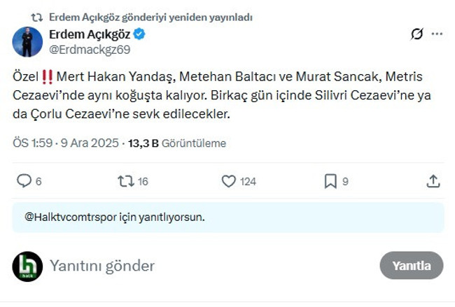 Mert Hakan Yandaş'ın cezaevinde kiminle kaldığı ortaya çıktı - Resim : 1