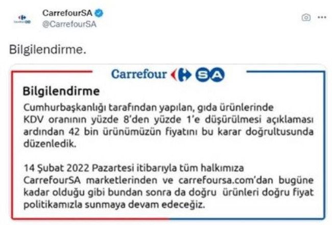 Zincir marketler yüzde 7'lik KDV indirimini etiketlerine yansıttıklarını açıkladı - Resim : 2