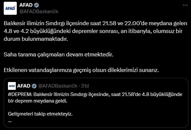 Balıkesir'de peş peşe depremler! İstanbul'da da hissedildi - Resim : 4