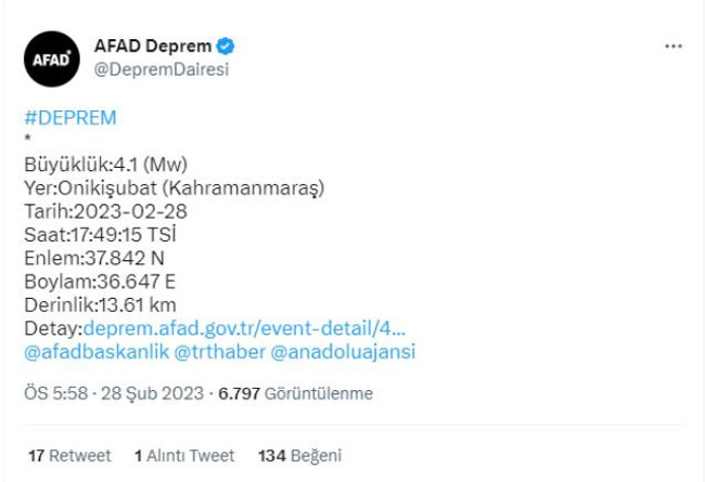 Kahramanmaraş'ta 10 dakika arayla iki deprem! - Resim : 2