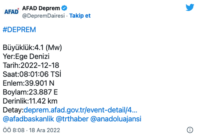 Ege Denizi’nde korkutan deprem! - Resim : 1