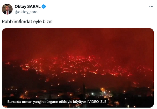 Türkiye yanarken başdanışmandan dua geldi! 'Rabb'im! İmdat eyle bize!' - Resim : 2