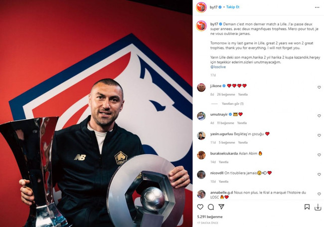 Burak Yılmaz "Son maçım" diyerek paylaştı! Bir dönem resmen sona erdi - Resim : 1