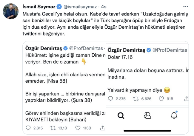 Özhaseki'ye dedikleri gündem olmuştu: İsmail Saymaz'dan dikkat çeken Mustafa Ceceli paylaşımı - Resim : 1