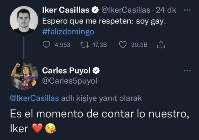 Carles Puyol ve Iker Casillas'tan eşcinsellik itirafı! "Hikayemizi anlatmanın zamanı geldi" - Resim : 1