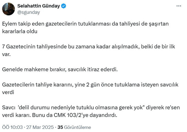 İmamoğlu protestolarını takip ettikleri için tutuklanmışlardı: 7 gazeteci hakkında tahliye kararı! - Resim : 1