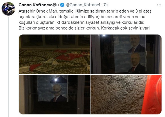 CHP'nin İstanbul'daki seçim bürosuna yapılan saldırının görüntüleri ortaya çıktı - Resim : 1