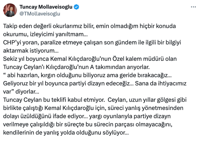 Kemal Kılıçdaroğlu'nun A takımındaki isme olay telefon! ‘Bir yıl partiyi yöneteceğiz…’ - Resim : 1
