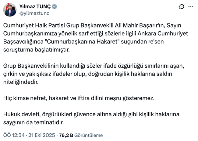 Ali Mahir Başarır hakkında flaş gelişme! Şamil Tayyar ‘müdahale’ çağrısı yapmıştı… - Resim : 1