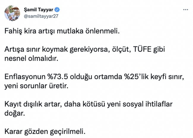 Şamil Tayyar'dan kira zammı düzenlemesine tepki! "Artışa sınır koymak gerekiyorsa..." - Resim : 2