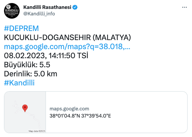 Malatya'da korkutan deprem! AFAD duyurdu… - Resim : 2