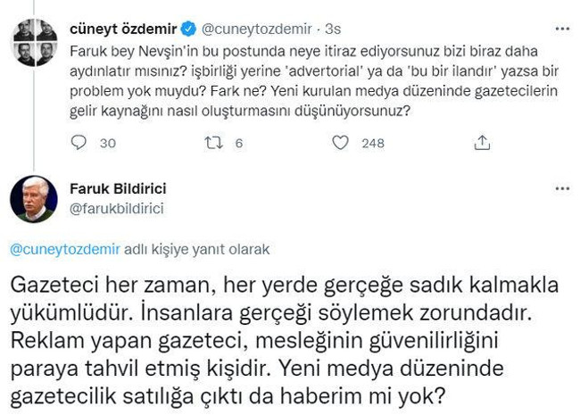 Mengü'ye 'reklam' eleştirisi yapan Faruk Bildirici'ye Cüneyt Özdemir ve Özgür Demirtaş'tan tepki! - Resim : 7
