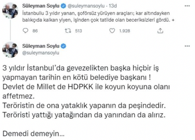 Bakan Soylu'dan İmamoğlu'na tutuklanan İBB çalışanıyla ilgili zehir zemberek sözler - Resim : 3