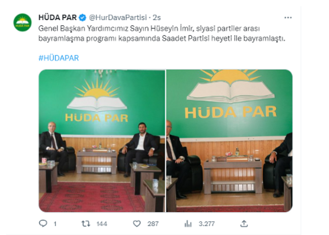 HÜDA-PAR bayramlaşmasına 6'lı masadan flaş katılım - Resim : 1