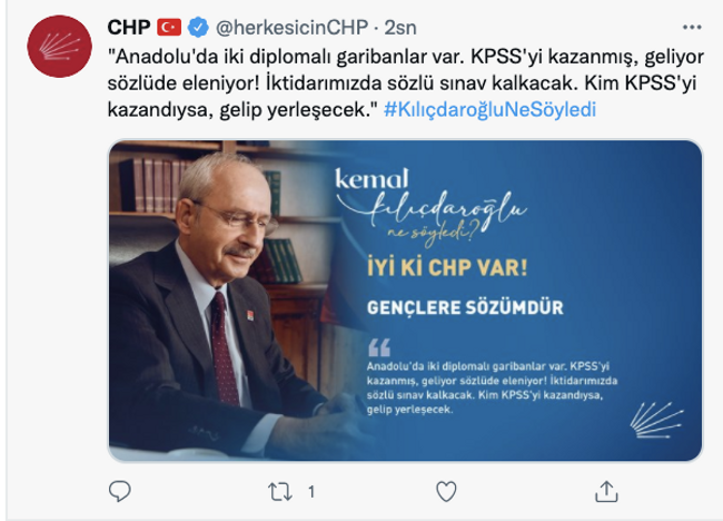Kılıçdaroğlu'ndan KPSS açıklaması: 'Gençlere sözümdür' - Resim : 1