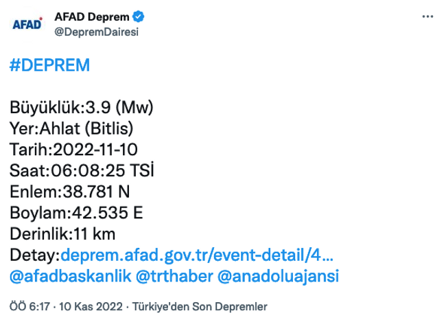 Bitlis'te korkutan deprem! - Resim : 1