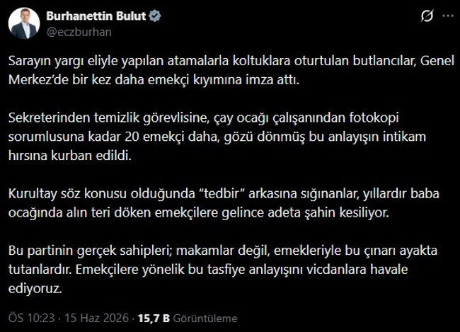 Kılıçdaroğlu 'alın teri kutsaldır’ dedi: Mutlak butlan yönetimi 20 kişiyi işten çıkardı - Resim : 1