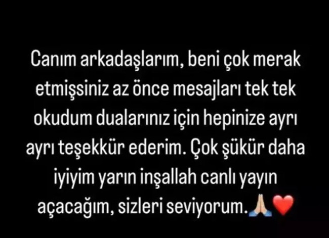 Mutlu Kaya'dan sağlık durumuna ilişkin ilk açıklama - Resim : 1