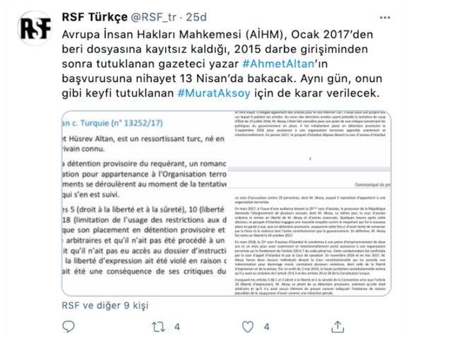 AİHM, Ahmet Altan’ın başvurusuna 13 Nisan’da bakacak! - Resim : 1