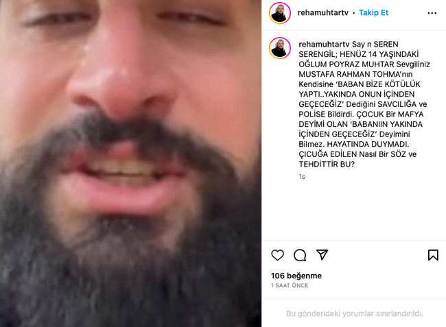 Seren Serengil’in sevgilisinden Reha Muhtar’ın oğluna şok sözler! ‘Babanın içinden geçeceğiz…’ - Resim : 1