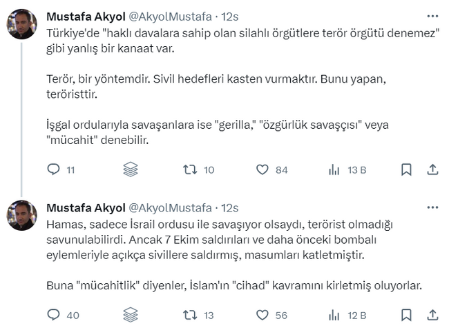 Taha Akyol’un oğlundan Erdoğan'ı kızdıracak tweet - Resim : 1
