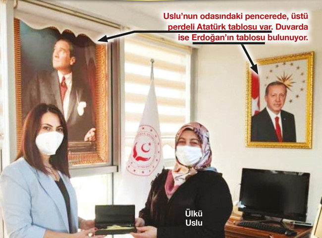 Atatürk portresinin önüne perde çekti! - Resim : 1