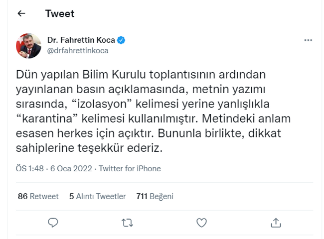 Fahrettin Koca'dan 'karantina' düzeltmesi - Resim : 1