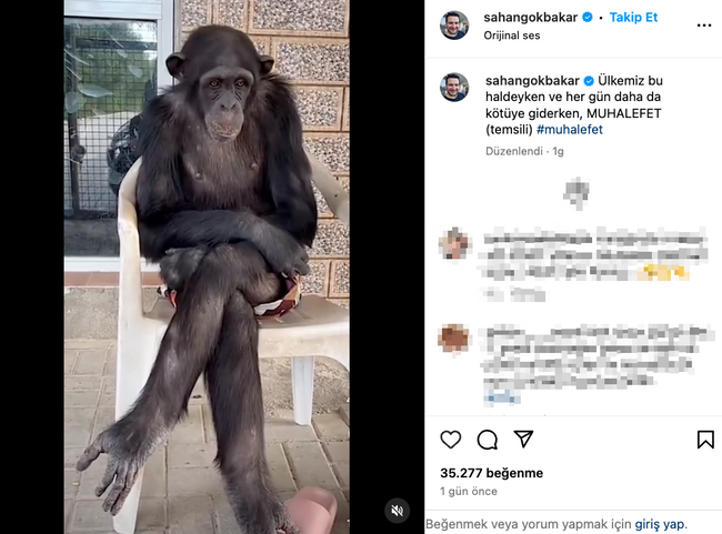 Şahan Gökbakar’dan muhalefete olay tepki! Kendini tutamadı: Maymun paylaşımı ile… - Resim : 1