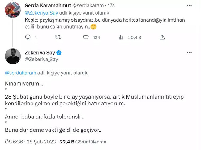 Yeni Akit yazarı Zekeriya Say'dan tepki çeken paylaşım - Resim : 2