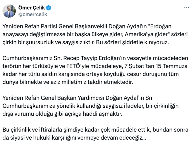 AK Parti'yi kızdıran 'Erdoğan' iddiası! Yeniden Refah'a sert tepki… - Resim : 1