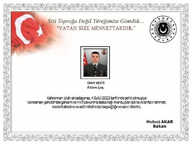 MSB duyurdu! Helikopter kazasında bir asker şehit oldu - Resim : 1