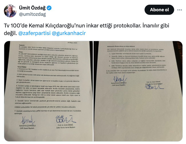 Kılıçdaroğlu ile Özdağ arasında ‘protokol’ gerginliği! Sosyal medyadan yanıt verdi… - Resim : 1