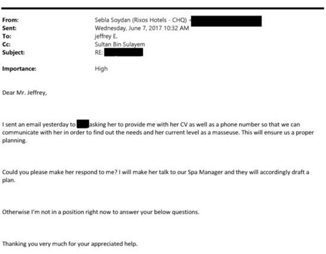 Epstein belgelerinde 'Fettah Tamince' detayı: "Rixos’ta masaj eğitimi verildi" iddiası - Resim : 4