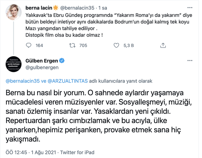 Berna Laçin’le Gülben Ergen arasında 'Ebru Gündeş' polemiği! ’Sana hiç yakışmadı' - Resim : 1