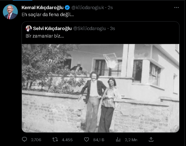 Kemal Kılıçdaroğlu'nun bilinmeyen fotoğrafını paylaştı: "Eh saçlar fena değil..." - Resim : 2
