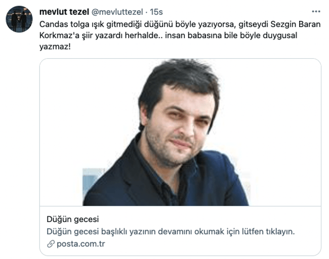 Mevlüt Tezel’den Candaş Tolga’ya olay gönderme! ‘Herhalde şiir yazardı…’ - Resim : 1