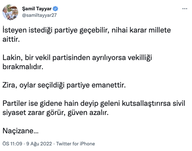 AK Parti'ye katılacağı iddia edilmişti: Şamil Tayyar'dan Mehmet Ali Çelebi çıkışı - Resim : 1