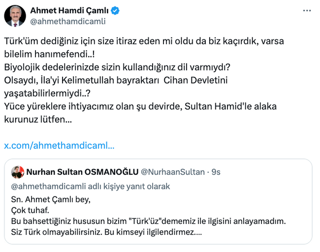 Ahmet Hamdi Çamlı ile Abdülhamid'in torunları arasında polemik! 'Biz Türk'üz, siz olmayabilirsiniz…' - Resim : 3